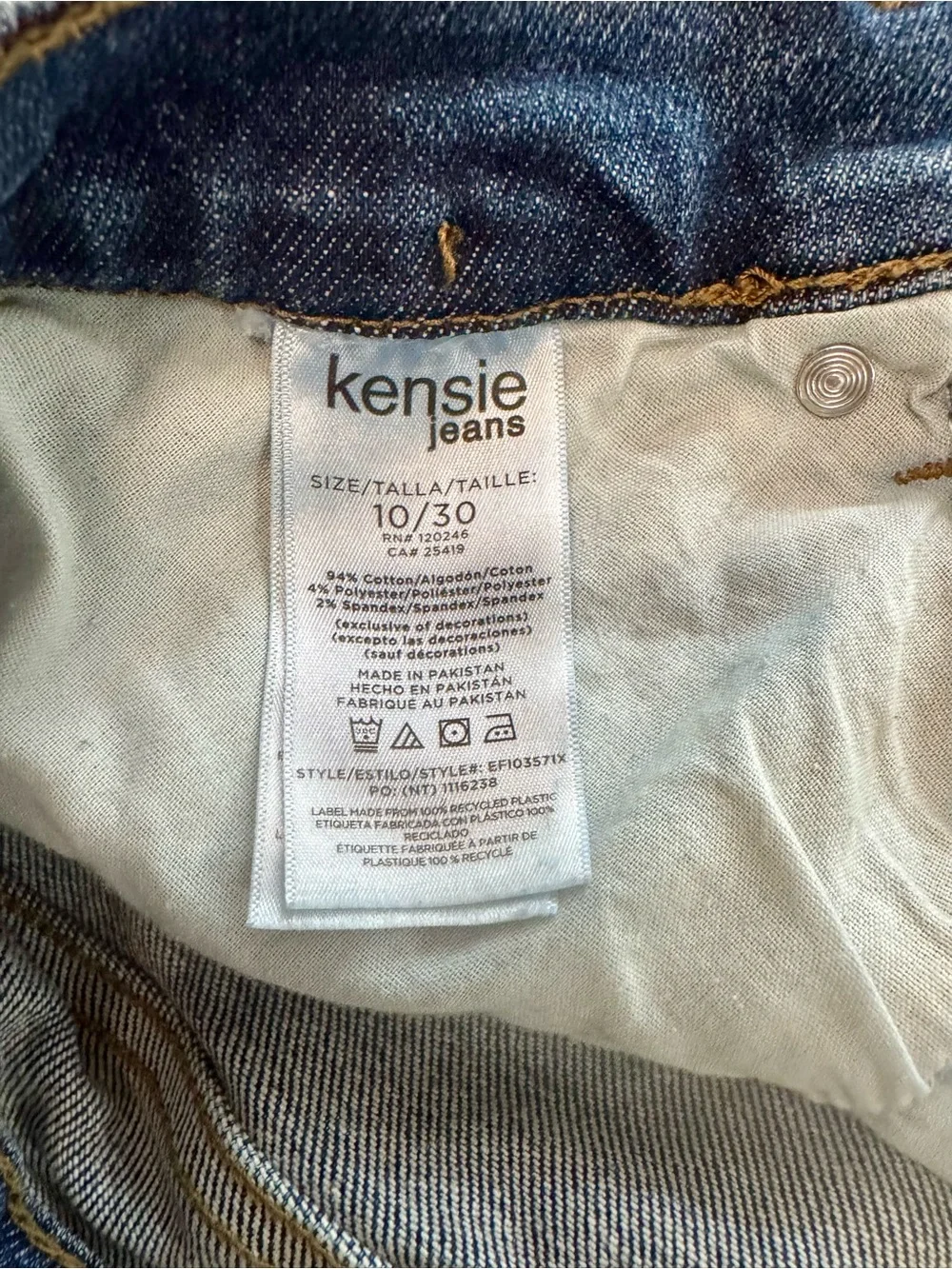 Kensie Jeans The Kaya High-Rise Wide-Leg Ankle Jeans - Picture 7 of 7